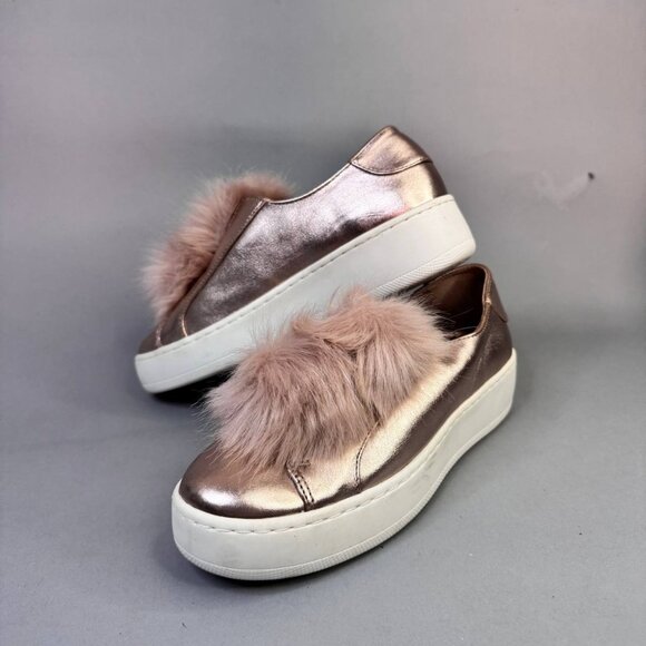Steve Madden Blush Pom Pom Platform Shoes Size 7 - Picture 1 of 7